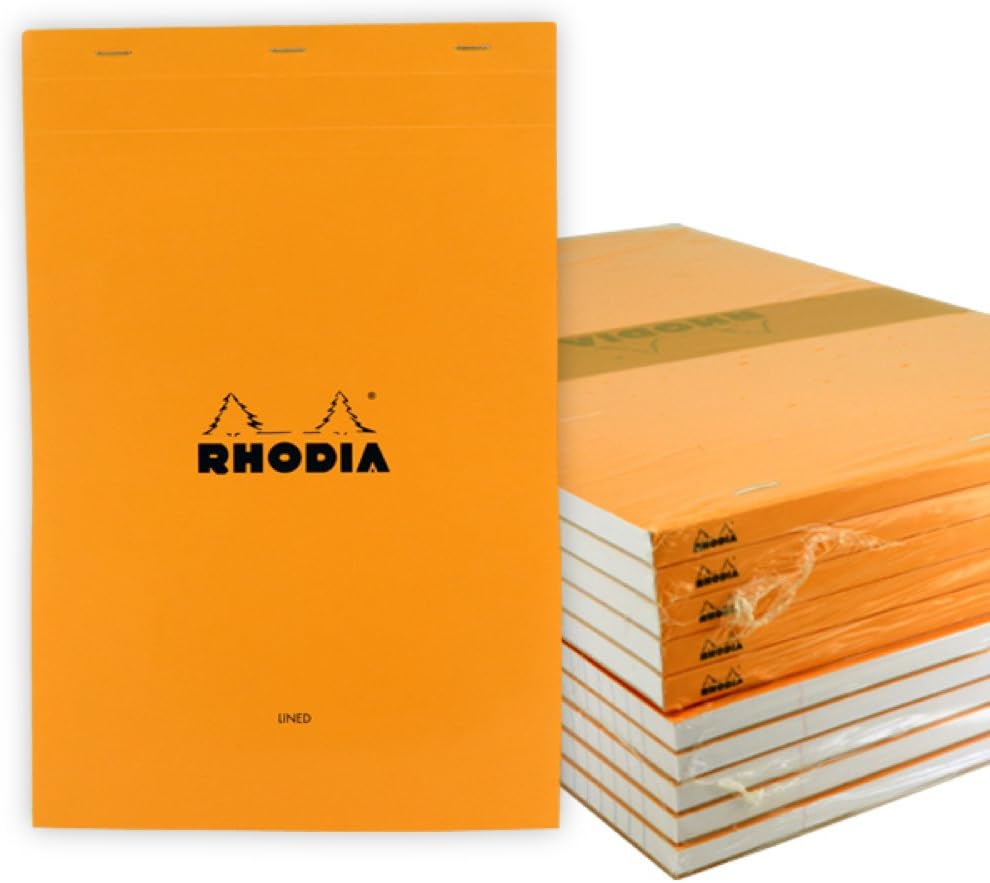 Rhodia | Classic Orange Notepad 8.25X12.5 Lined (Pack of 10)