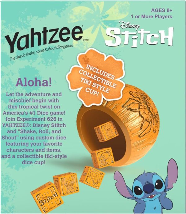 USAOPOLY | Disney Stitch Yahtzee - Classic Dice Game Based on Disney’s Lilo & Stitch - Image 2