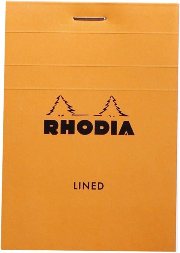 RHODIA | Notepad 3-3/8 x 4-3/4 Lined ORANGE and Black, Pack of 2 - Image 3