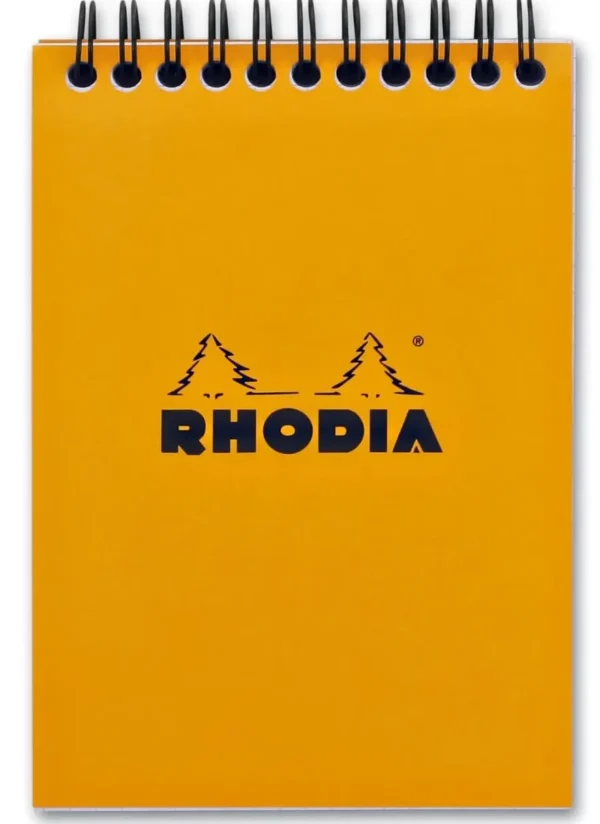 Rhodia | Wirebound Orange Notepads Graph - 4 in. x 6 in., Pack of 3